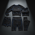 ForgeFit Gym Apparel - premium black performance fabric with electric blue accents